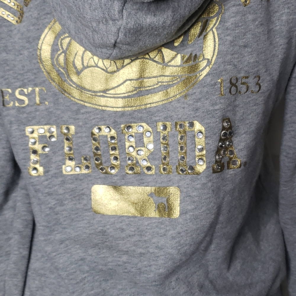 PINK Victoria's Secret Gray Hoodie Medium - Picture 6 of 8